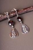 Romantic Botanical Silver Earrings image