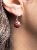 Botanical Copper Earrings Pink