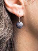Botanical Copper Earrings Navy