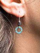 Copper Earrings with Hematite