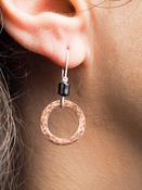 Copper Earrings with Hematite.