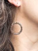 Boho Circles  Copper and Silver  Earrings