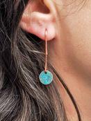 Copper Patina Disc Earrings