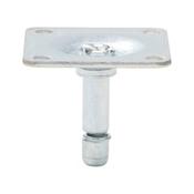 Screw-on plate for furniture castor