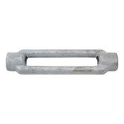 Turnbuckle sleeve, open form DIN 1480 (open form), steel S235JR, hot-dip galvanised (hdg)