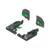 3D snap-on connection and adjustment adapter Dynapro rail redesigned with improved functions