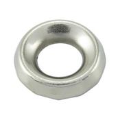 Rosette shape 4 brass, nickel-plated (E2J)