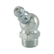 Cone grease nipple, inch, shape B, angled shape 45° DIN 71412 shape B, zinc-plated steel, inch