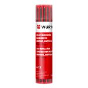 Graphite lead refills for construction markers in impact-resistant magazine