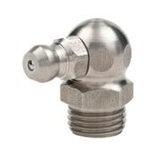 Cone grease nipple, shape C, angled shape 90° DIN 71412, shape C, zinc-plated steel with hexagon image