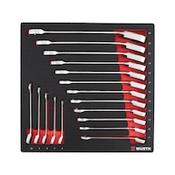 System assortment 6.4.1, ratchet combination wrench 17 pieces