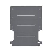 Floor slab with integrated lashing rails