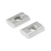 Roll-in steel slot nut