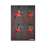 System assortment 4.4.1, circlip pliers Curved 4 pieces