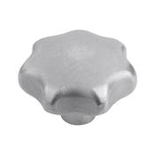 A2 stainless steel star-shaped handle with female thread, blasted