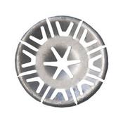 Clamping ring with concave star shape with a clear frame channel
