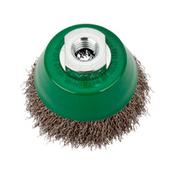 Wire cup brush Crimped stainless steel with M14 connecting thread