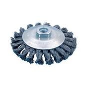Conical brush Braided steel with M14 connecting thread