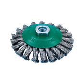 Bevel brush Knotted stainless steel with M14 connecting thread