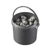 Binding wire rolls in bucket