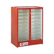 Vehicle bulb cabinet with 18 drawers