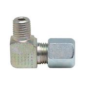 Angle screw-in connector complete fitting for central lubrication units and hydraulics