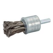 Wire end brush Stainless steel, knotted, with shank image