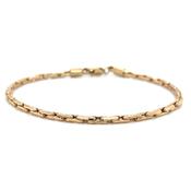 9ct Yellow Gold 2mm Swage Bracelet