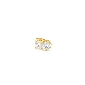 18ct Yellow Gold Lab Grown Diamond Stud Earrings 1.01ct