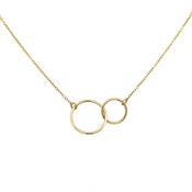9ct Yellow Gold ESL Handmade Double Circle Pendant image