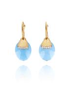 Nanis 18ct Diamond and Aquamarine Earrings