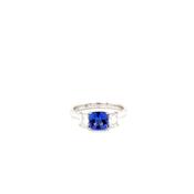 18ct White Gold Tanzanite and Diamond ring image