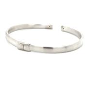 Aquaforte Silver Brushed Hinged Bangle image