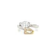 18ct Yellow and White Gold Lab Grown Ring 2.06ct Total image