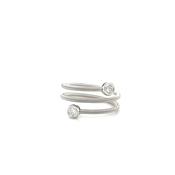 18ct White Gold and Diamond Double Spring Ring image
