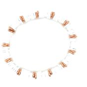 White Ceramic and 18ct Rose Gold Bracelet