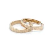 9ct Yellow Gold Square Hoop Grecian Style image
