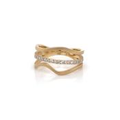 14ct Yellow Gold &amp; Diamond Cascade Ring