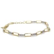 14ct Yellow Gold and Diamond Bracelet