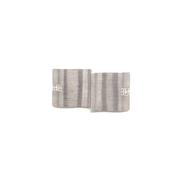 9ct White gold square brushed single dia cufflinks image