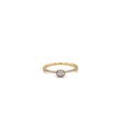 Nanis 18ct Yellow Gold and Diamond Small Bead Ring image