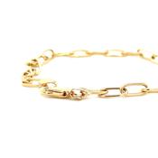 9ct Yellow Gold Paper Link Bracelet 7.5 inch