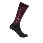 Aubrion Eltar Young Rider Socks- UK 10.5- 3.5- Black Cherry image