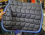 Turfmaster Piped Saddlepad- Navy/ Blue- Cob Size image