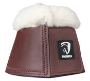 Horka Overreach Bell Boots with Fur - Brown- Medium