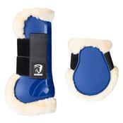 Horka Fur lined Tendon &amp; Fetlock Boot Set- Royal Blue- Pony Size