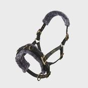 Shires Fleece Lined Lunge Cavesson- Black- Full Size image