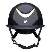 Karben Alina Ellipse Wide Peak Riding Hat- Navy/Rose Gold- 52-54cm image