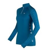 Shires Aubrion Hyde Park Cross Country Shirt- Ladies- Teal Ditsy- Size Large image