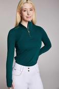 Equieire Emily Ladies Long Sleeved Top- Green- Medium image